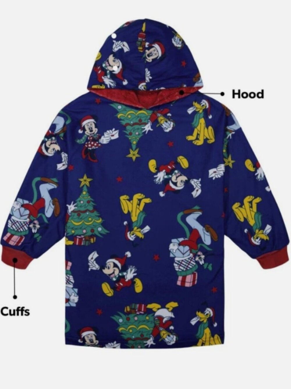 Disney Mickey & Friends Kids Oversized Hooded Plush Robe Pullover